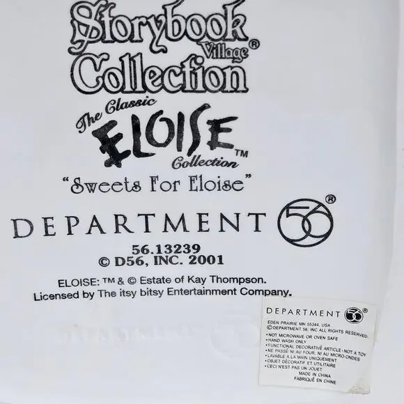 Eloise Cookie Jar from Department 56 striped Vintage y2k chair pets pink white - Picture 10 of 17